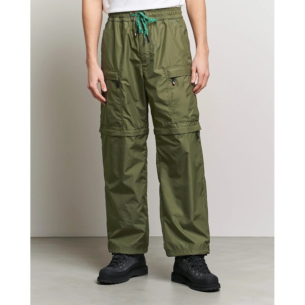 NWT Moncler Day-namic Convertible Cargo Sportivo Pants In Green - Men's Size XL